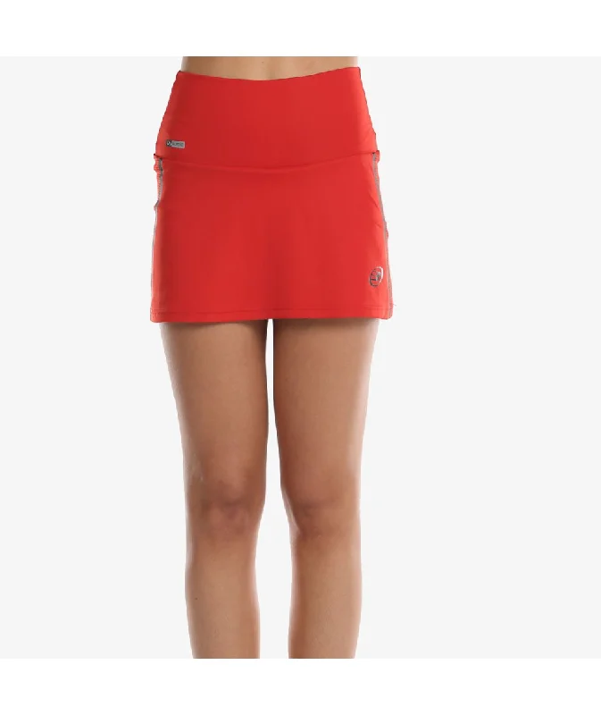 Bullpadel Oilas Skirt - Red linen skirt natural