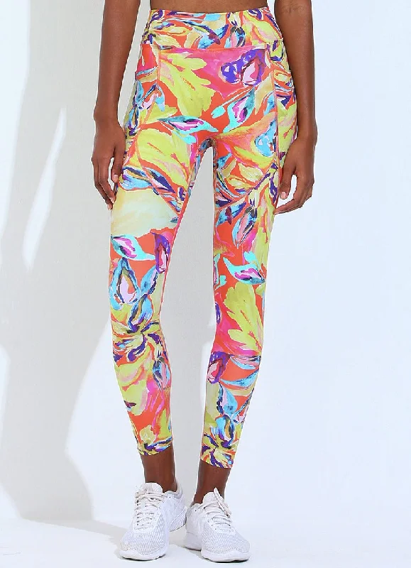 Active Leggings (Iris) Fashionable Lacy Detail Leggings
