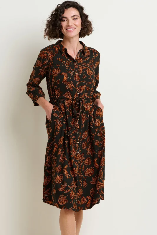 Henna Trail Paisley Dress Turtleneck Warm Winter
