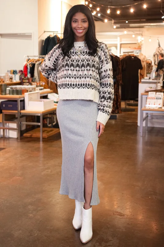 Melody Knit Maxi Skirt wool skirt sturdy