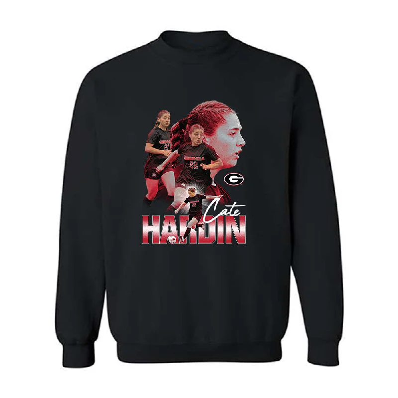 Georgia - NCAA Women's Soccer : Cate Hardin - Player Collage Crewneck Sweatshirt Hoodie with Drawcord Adjustable Secure