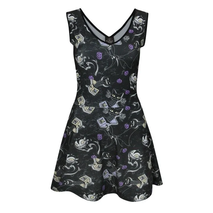 Nightmare Before Christmas Womens/Ladies Vampire Teddy Dress Tunics Prom sequined