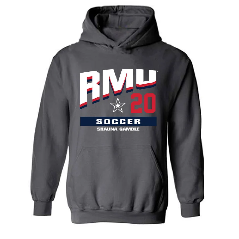 Robert Morris - NCAA Women's Soccer : Shauna Gamble - Classic Fashion Shersey Hooded Sweatshirt Hoodie with Neon Bright Vibrant