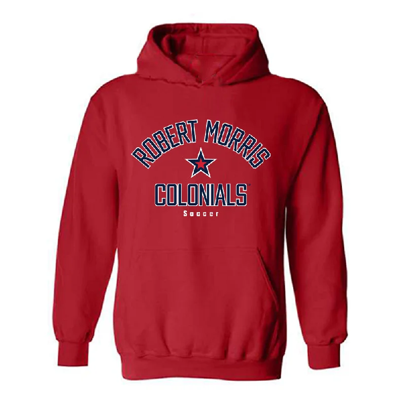 Robert Morris - NCAA Women's Soccer : Shauna Gamble - Classic Shersey Hooded Sweatshirt Hoodie with Pattern Geometric Abstract