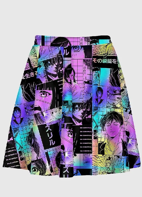 Plus Size Rainbow Manga Skirt boho skirt vibe