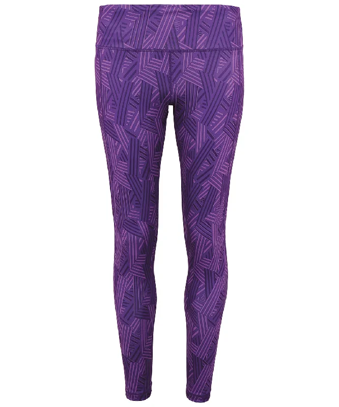 Purple - Women's TriDri® performance crossline leggings full-length Fashionable Leather-Look Leggings