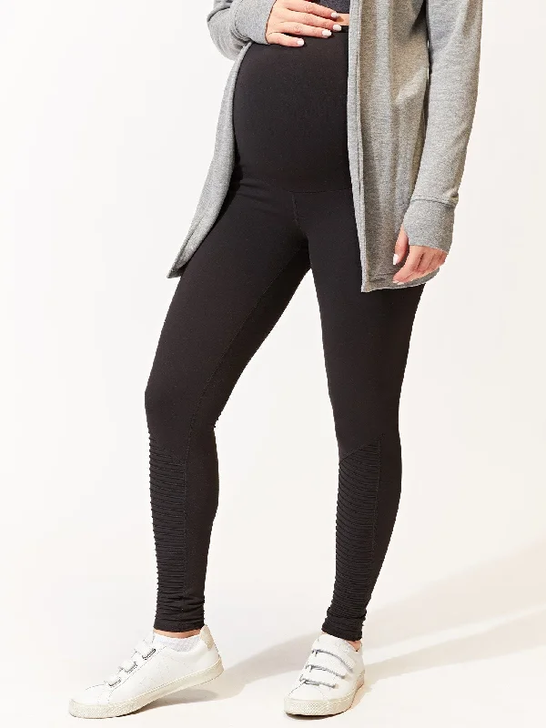 Diaz Moto Maternity Legging Elegant Black Leggings