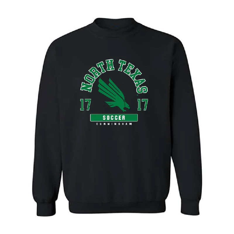 North Texas - NCAA Women's Soccer : Lily Cunningham - Fashion Shersey Crewneck Sweatshirt Hoodie with Hem Embroidery Detailed Premium