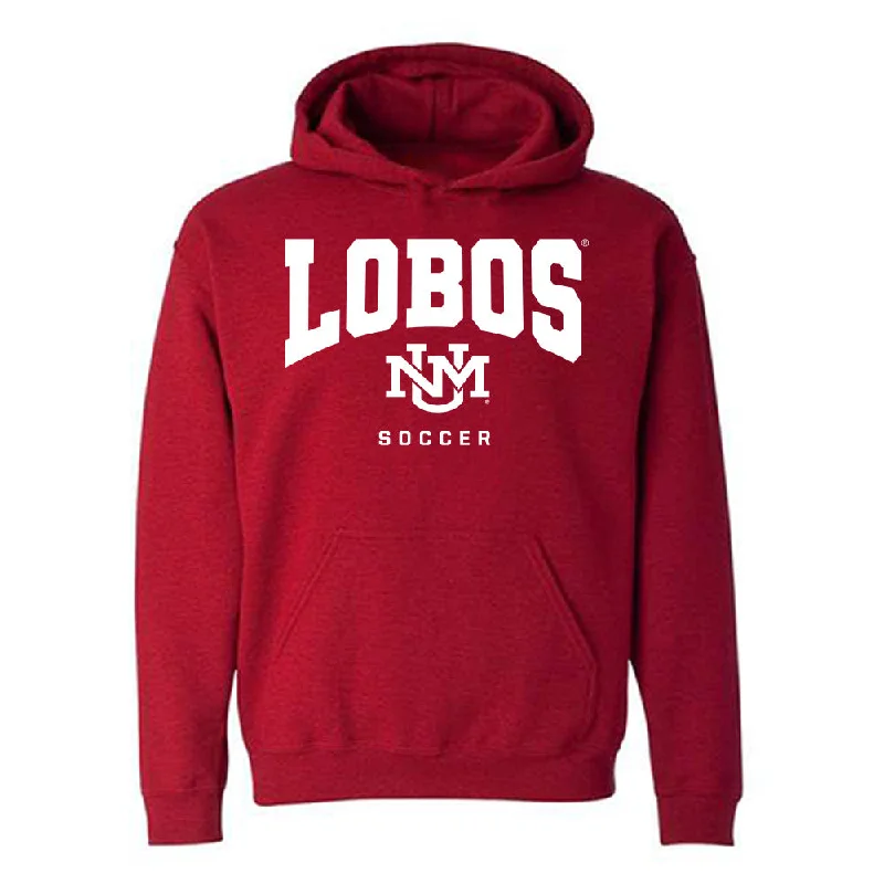 New Mexico - NCAA Women's Soccer : Presley Devey - Classic Fashion Shersey Hooded Sweatshirt Hoodie with Reflective Safety Nightwear