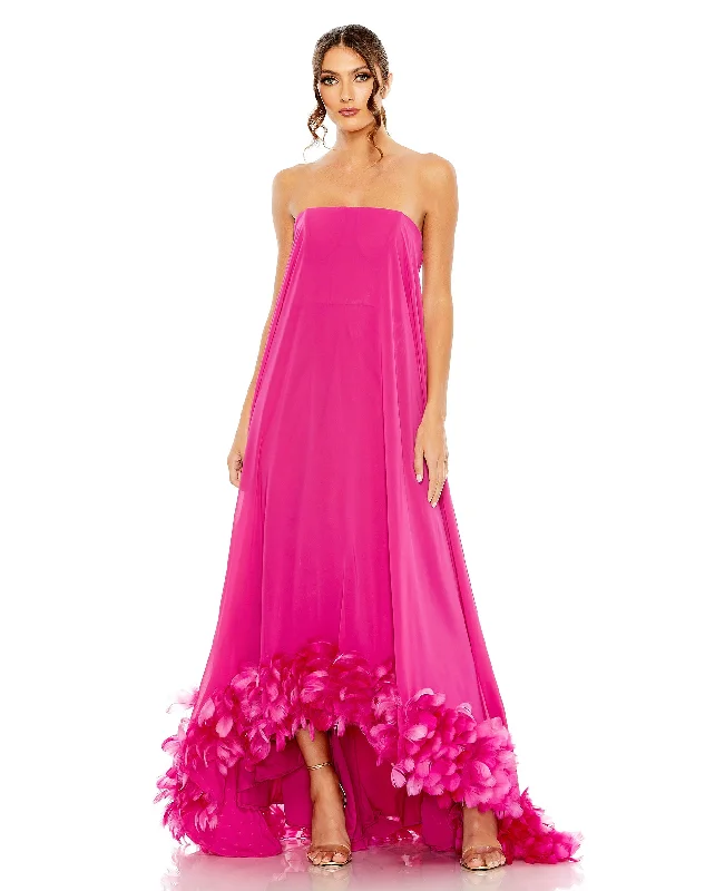 Tube Feathered Dress Tunics Bridal satin