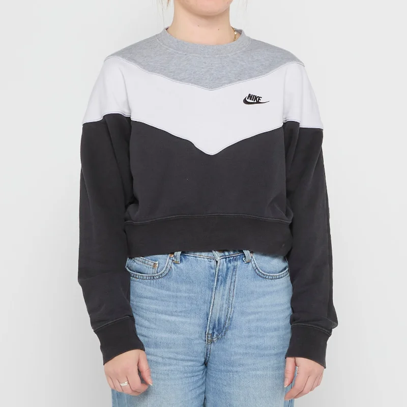 Nike Contrast Panel Sweatshirt - M Hoodie with Elastic Waist Stretchable Comfortable