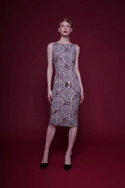 LEM PRINTED DRESS Elegant Long Evening