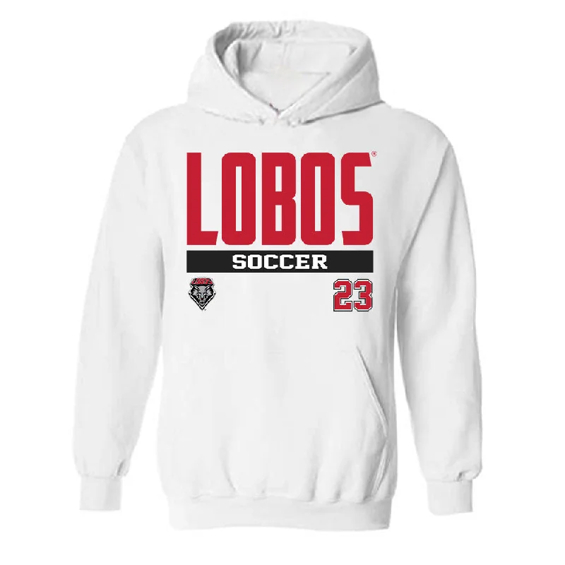 New Mexico - NCAA Women's Soccer : Presley Devey - Classic Fashion Shersey Hooded Sweatshirt Hoodie with Lining Warm Insulated