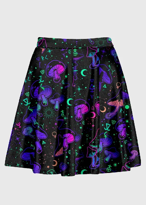 Plus Size Psychedelic Aesthetic Galaxy Skirt relaxed fit skirt