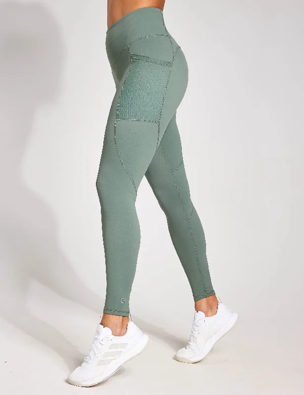Super-Core Legging - Army Green Fashionable Plus-Size Activewear