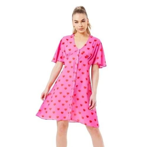 Hype Womens/Ladies Heart Dress Tunics Running lightweight
