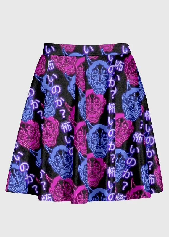 Plus Size Hannya Cyberpunk Skirt leather skirt modern