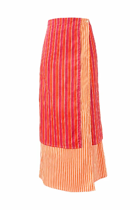 Mangalore Skirt (Orange & Red) denim skirt stylish
