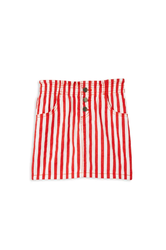 Red Stripe Skirt corduroy skirt durable