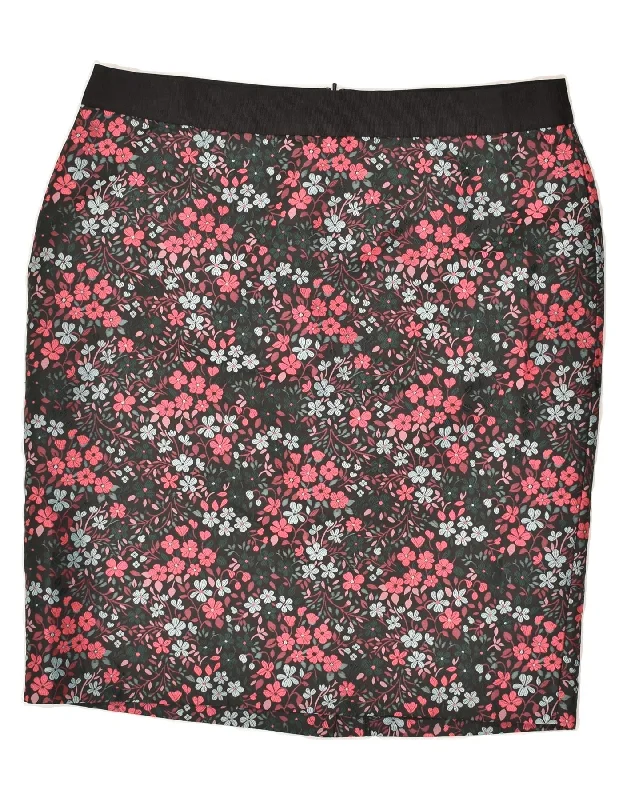 BODEN Womens Straight Skirt UK 16 Large W34 Multicoloured Floral Polyester lace skirt romantic