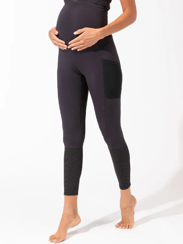 Maternity Elevate Legging Trendy Colorblock Print Leggings