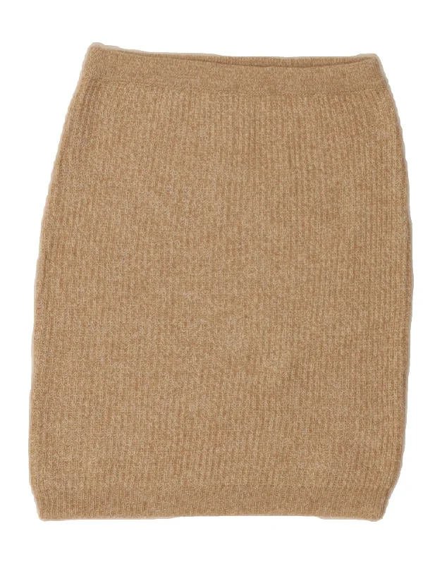 PINKO Womens Straight Skirt Medium W26  Beige Wool pencil skirt chic