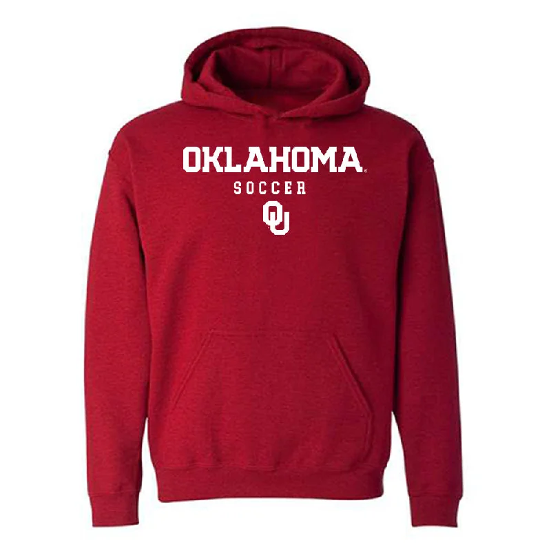Oklahoma - NCAA Women's Soccer : Kiersten Smith - Classic Shersey Hooded Sweatshirt Hoodie with Velcro Closure Adjustable Secure