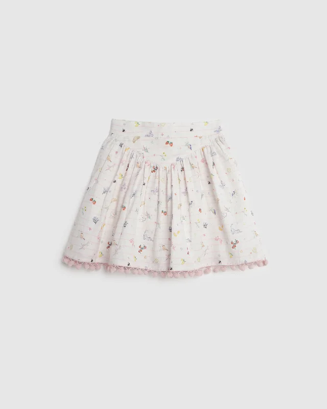 Thea Skirt - Nature Sketch wool skirt sturdy