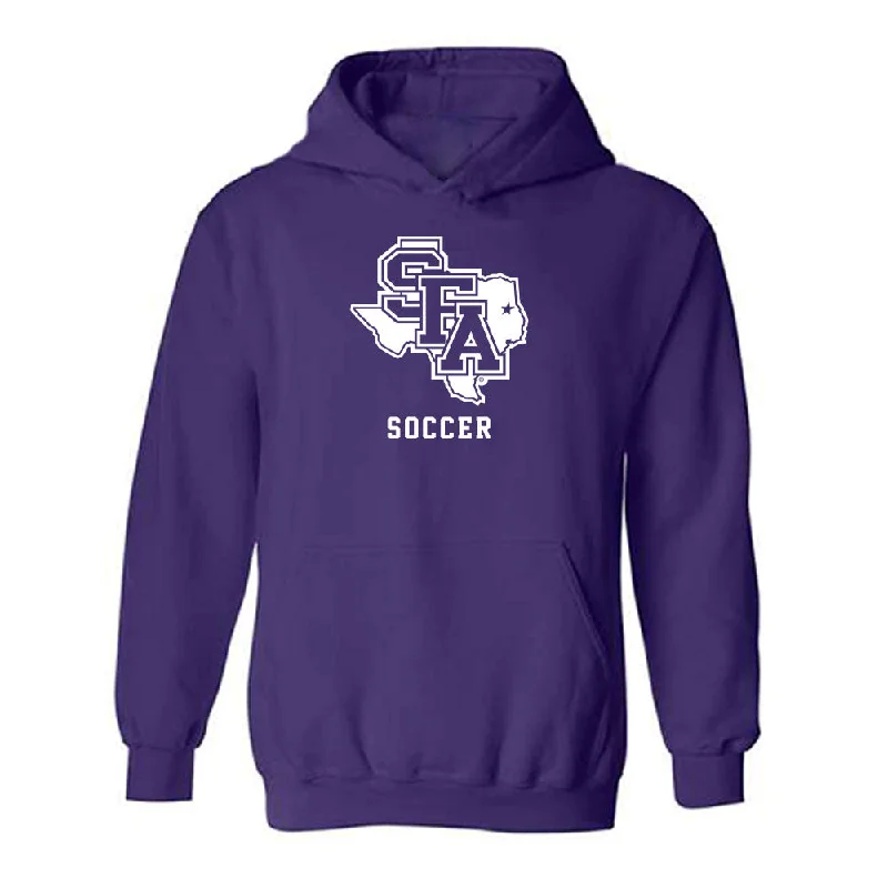 SFA - NCAA Women's Soccer : Alex Bayouth - Classic Shersey Hooded Sweatshirt Hoodie with Sequins Glamorous Eye-catching