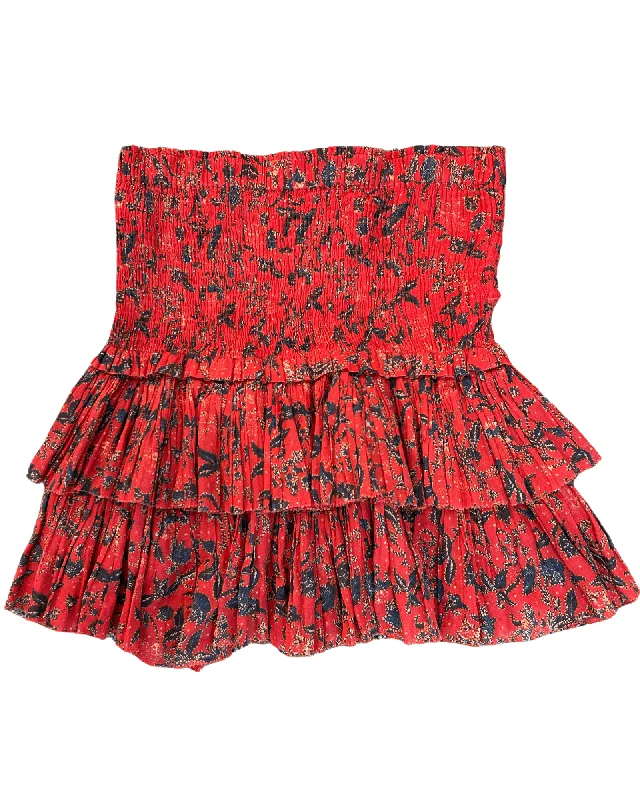 Naomi Smocked Mini Skirt corduroy skirt comfortable
