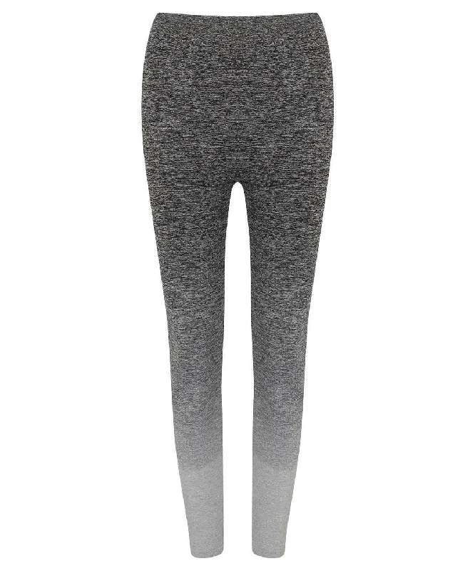 Dark Grey/Light Grey Marl - Women's seamless fade out leggings Comfortable Compression Leggings