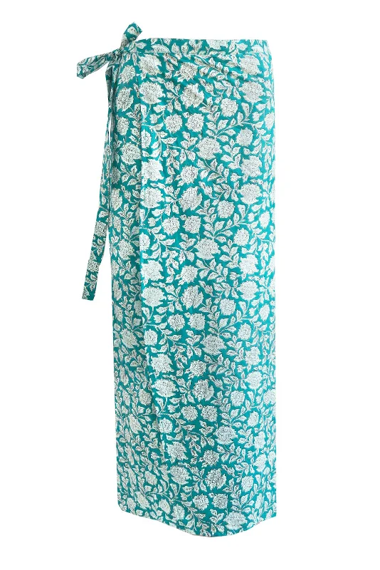 Jaipur Wrap Skirt (Green) wool skirt breathable