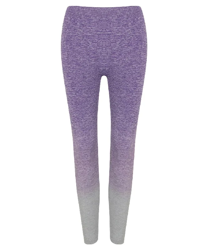 Purple/Light Grey Marl - Women's seamless fade out leggings Chic Workout Leggings