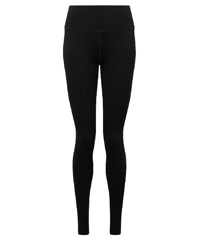 Black - Women's TriDri® custom length seamless leggings Elegant Metallic Leggings
