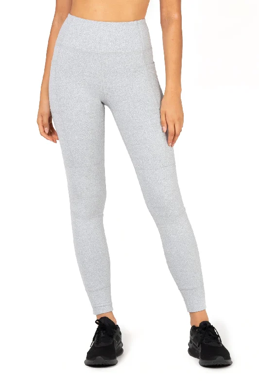 Sleet Double Brushed High-Waist Jacquard Leggings Comfortable Slip-On Leggings