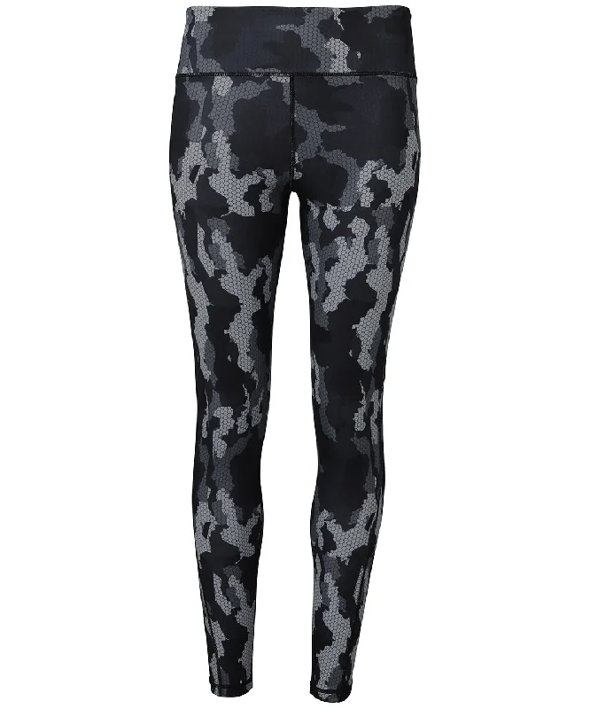 Camo Charcoal - Women's TriDri® performance Hexoflage® leggings Comfortable Plus Size Leggings