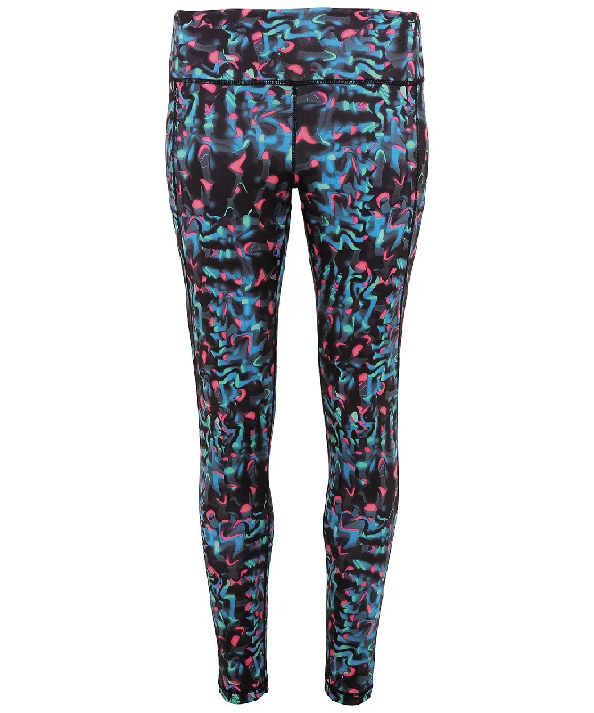 Neon Marine - Women's TriDri® performance neon marine leggings full-length Stylish Yoga Leggings
