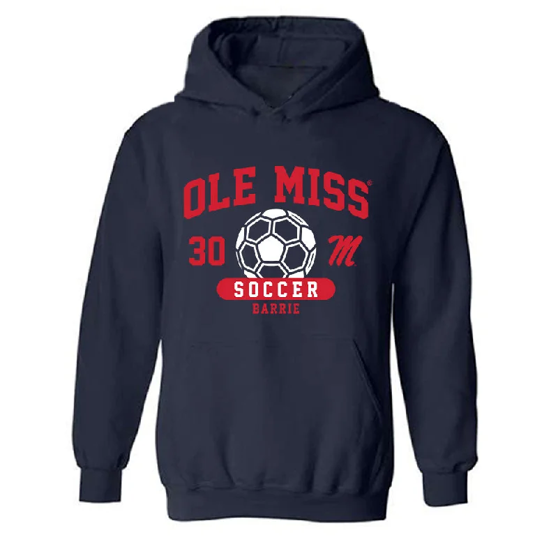 Ole Miss - NCAA Women's Soccer : Sofia Barrie - Classic Fashion Shersey Hooded Sweatshirt Hoodie with Belted Waist Structured Tailored