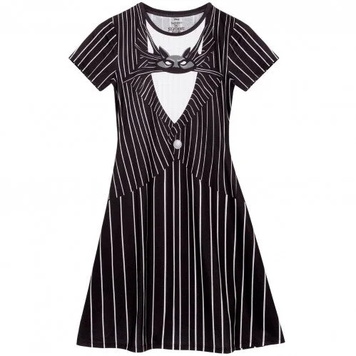 Nightmare Before Christmas Womens/Ladies Jack Skellington Dress Halter Neckline Beach