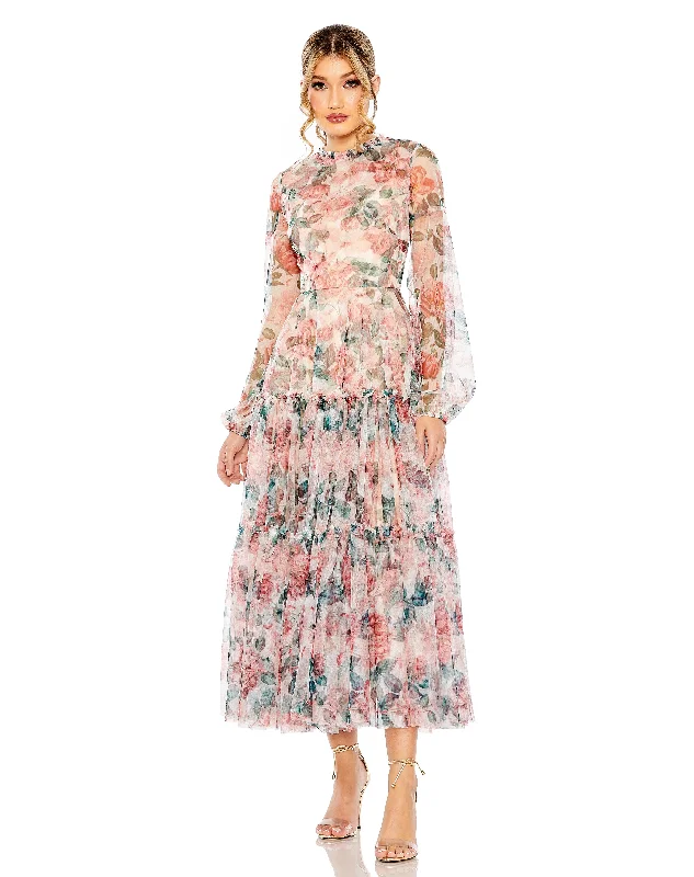 Printed Middi Dress Tunics Prom sequined