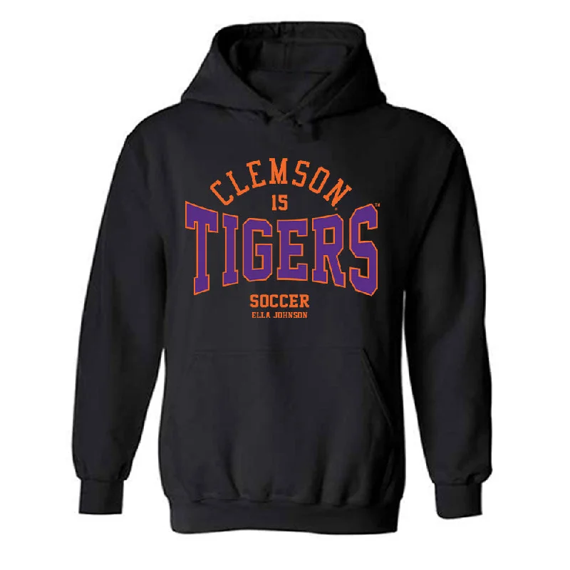 Clemson - NCAA Women's Soccer : Ella Johnson - Classic Fashion Shersey Hooded Sweatshirt Hoodie with Zipper Versatile Modern