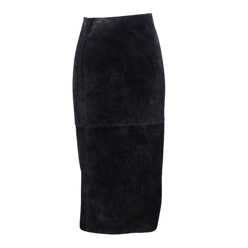 YSL-XBTM-0009/38 529377YC2AY1000 BLACK Saint Laurent Paris Suede Skirt corduroy skirt durable