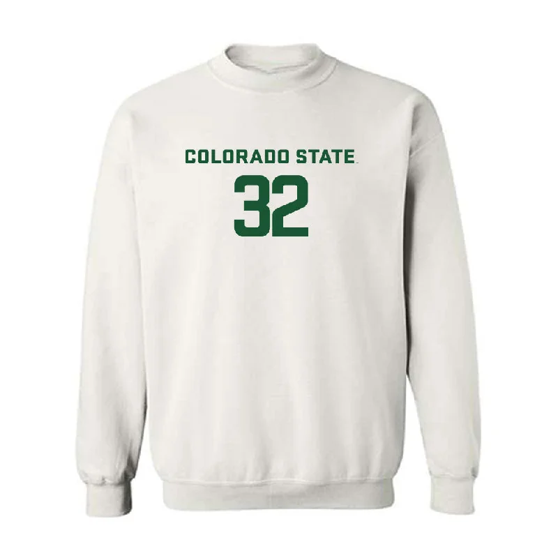 Colorado State - NCAA Women's Soccer : Kaja Dionne - Crewneck Sweatshirt Hoodie with Hem Lace Feminine Delicate