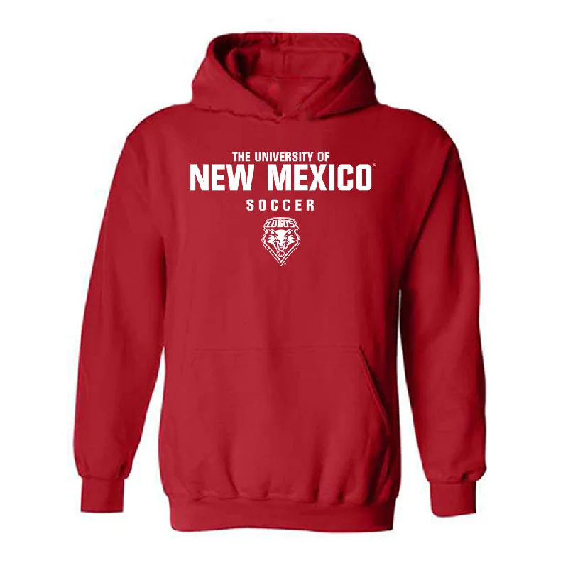 New Mexico - NCAA Women's Soccer : Presley Devey - Classic Shersey Hooded Sweatshirt Hoodie with Gradient Ombre Colorful