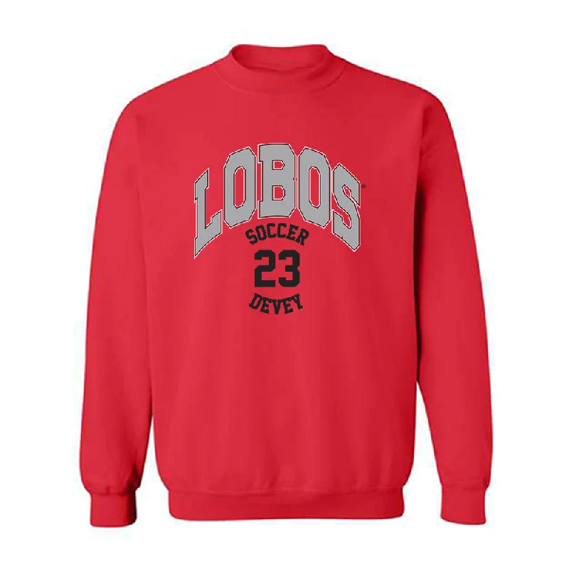 New Mexico - NCAA Women's Soccer : Presley Devey - Classic Fashion Shersey Crewneck Sweatshirt Hoodie with Contrast Stitching Detailed Premium