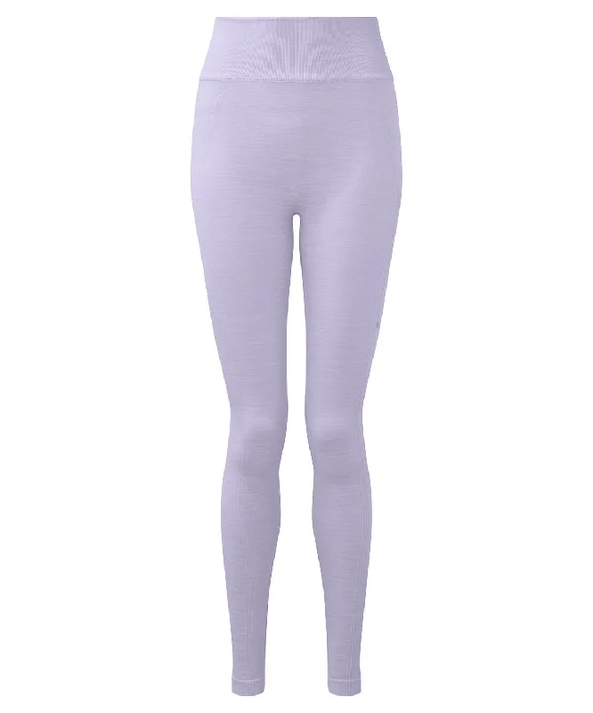 Lilac Melange - Women's TriDri® recycled seamless 3D fit multi-sport flex leggings Stylish Stretch-Waist Leggings