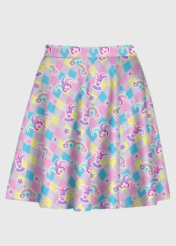 Plus Size Clown Kei Pastel Skirt cashmere skirt plush