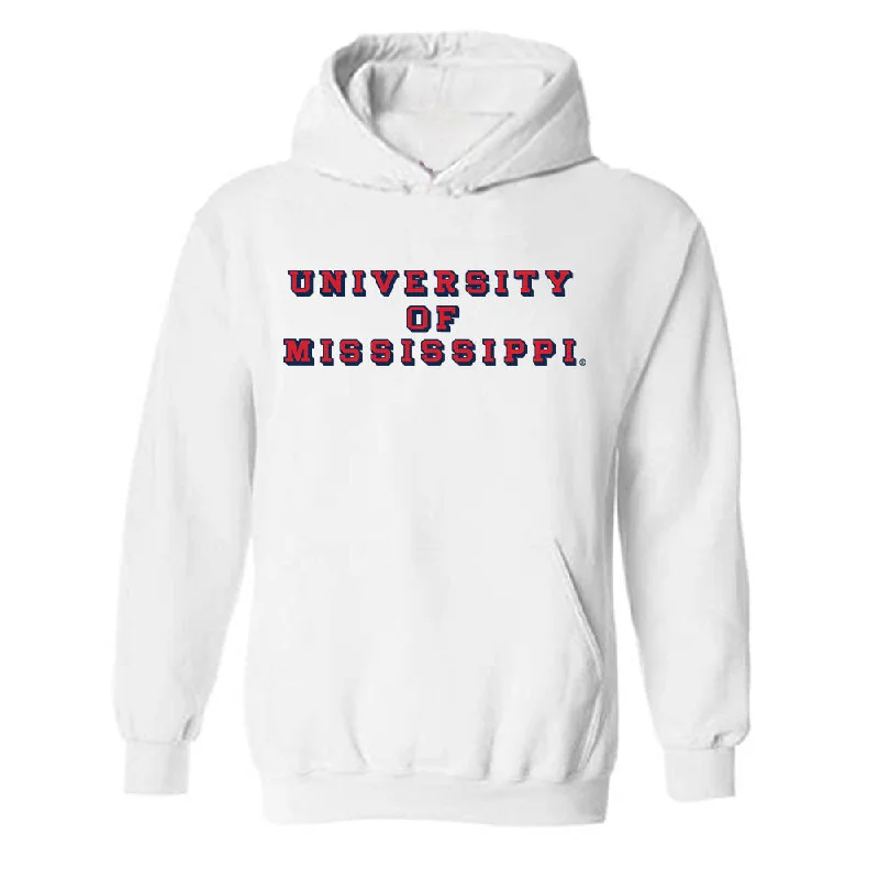 Ole Miss - NCAA Women's Soccer : Sofia Barrie - Hooded Sweatshirt Hoodie with Exposed Zipper Edgy Industrial