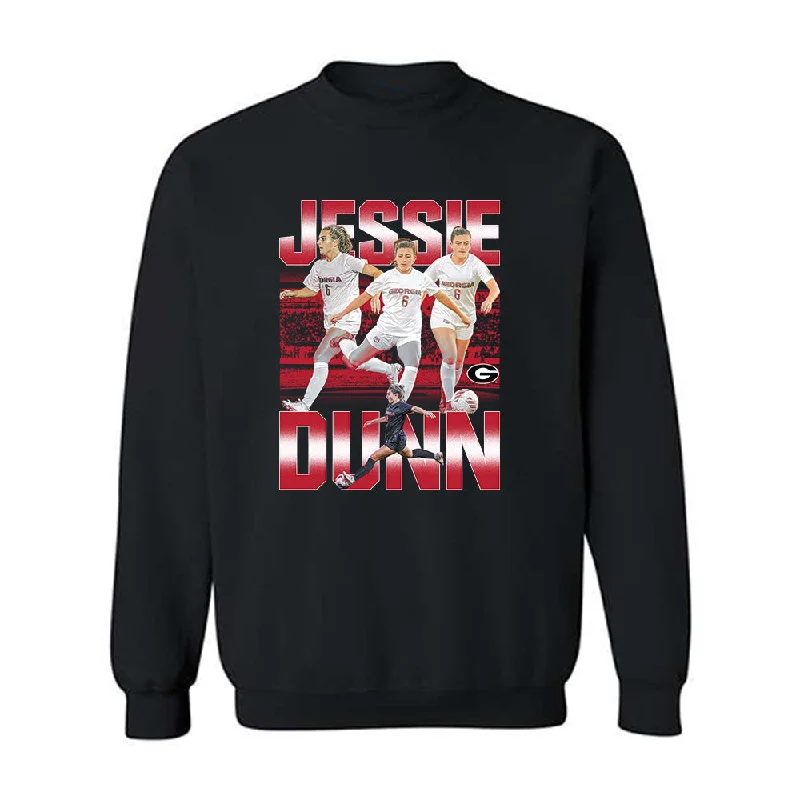 Georgia - NCAA Women's Soccer : Jessie Dunn - Player Collage Crewneck Sweatshirt Hoodie with Fur Luxurious Winter