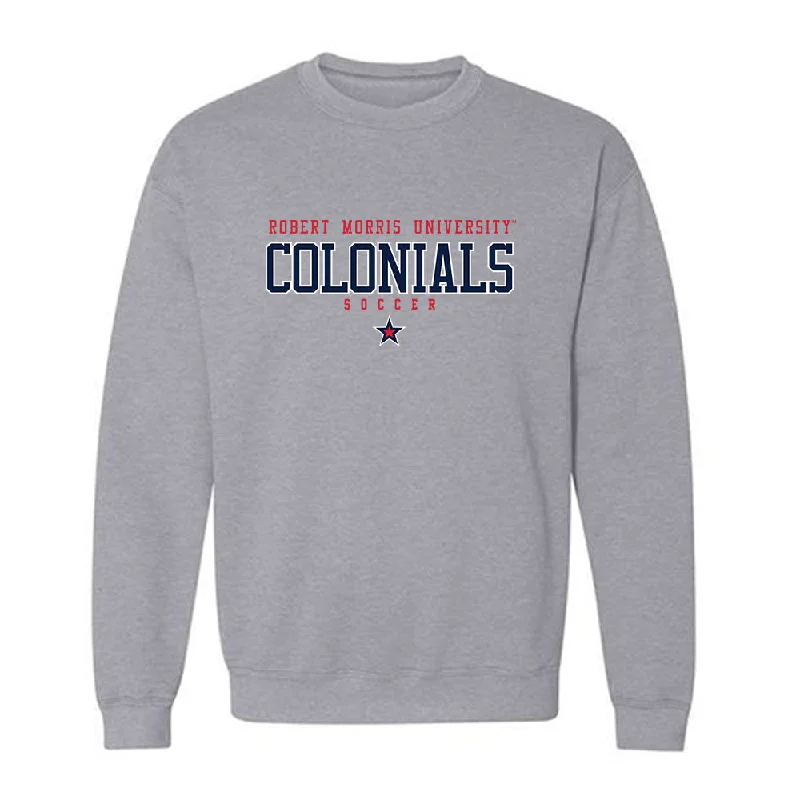 Robert Morris - NCAA Women's Soccer : Shauna Gamble - Classic Shersey Crewneck Sweatshirt Hoodie with Stripes Bold Sporty